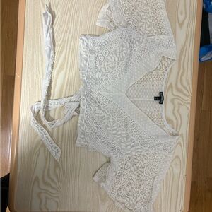 Express Cream Lace Blouse